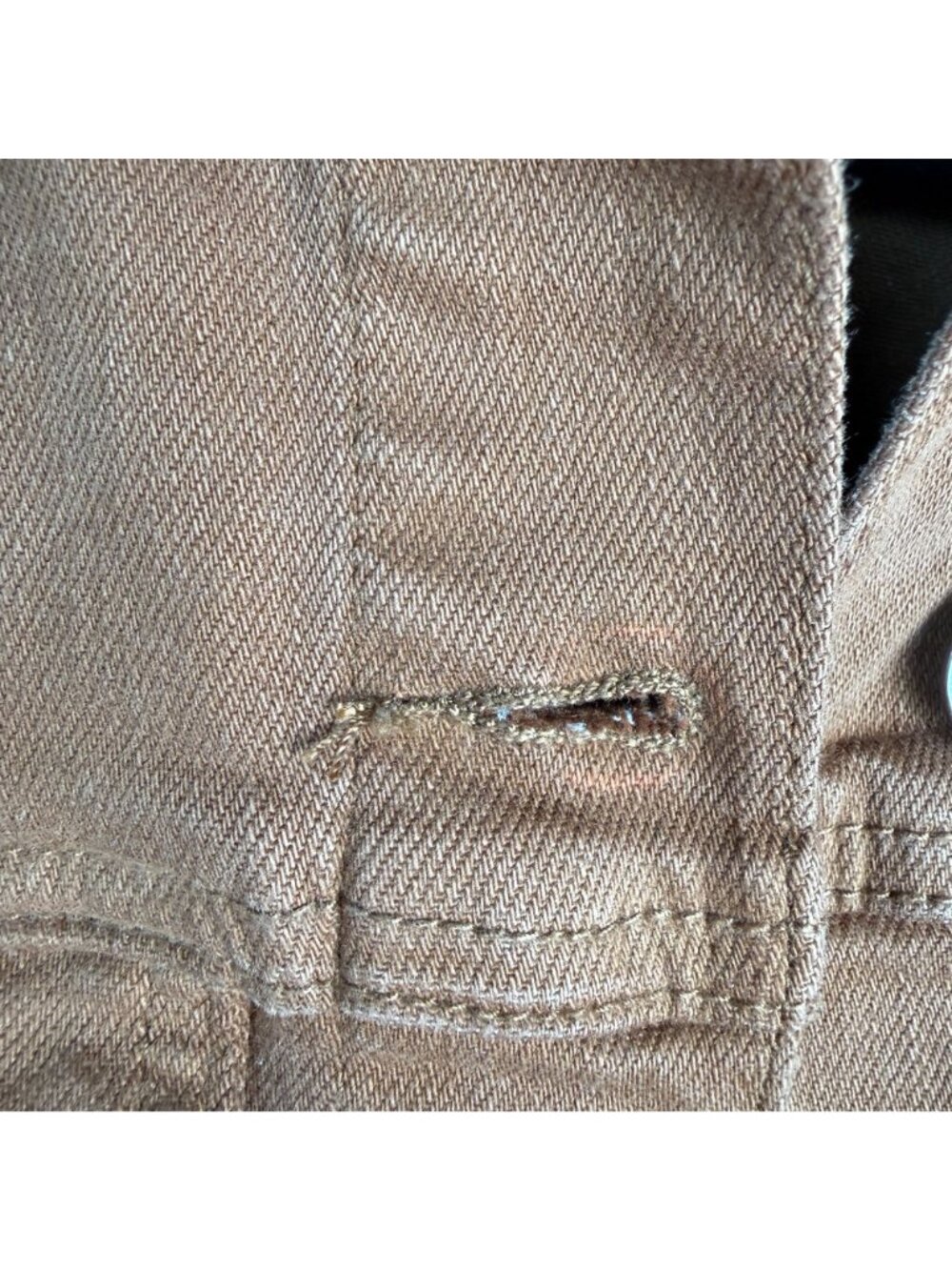 Judy Blue Garment Dyed Grinding Cropped Denim Jacket Camel Sz Small - Picture 8 of 14